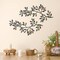 2 PCS Metal Tree Leaf Wall Decor Vine Olive Branch Leaf Wall Art Wrought Iron Scroll Sculptures Above The Bed, Living Room, Outdoor Decoration (Bright Color)